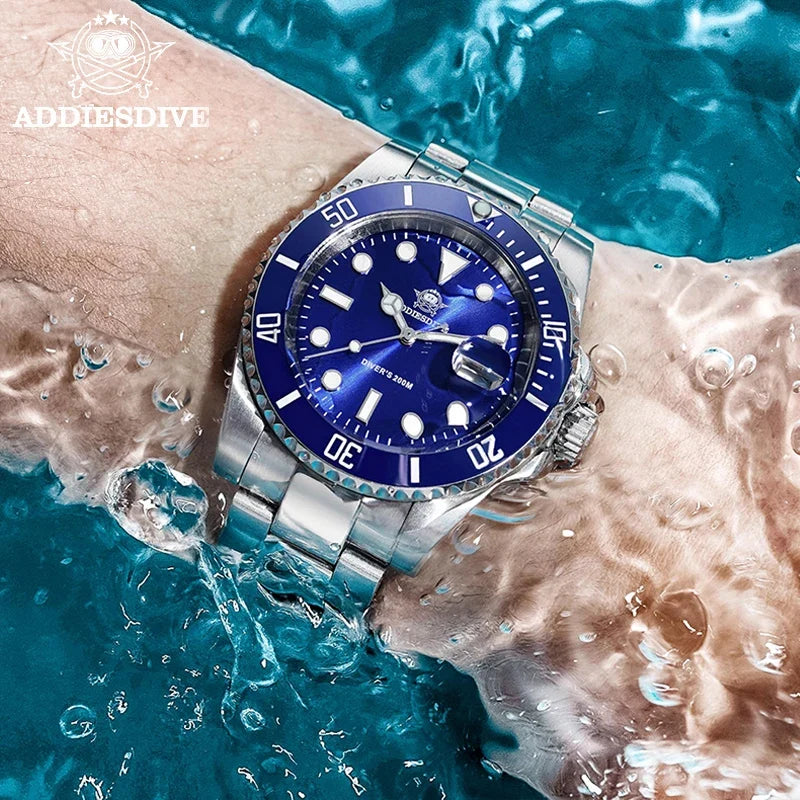 ADDIESDIVE Elite Steel — Reloj de Cuarzo para Hombre con Diseño Deportivo y Elegante