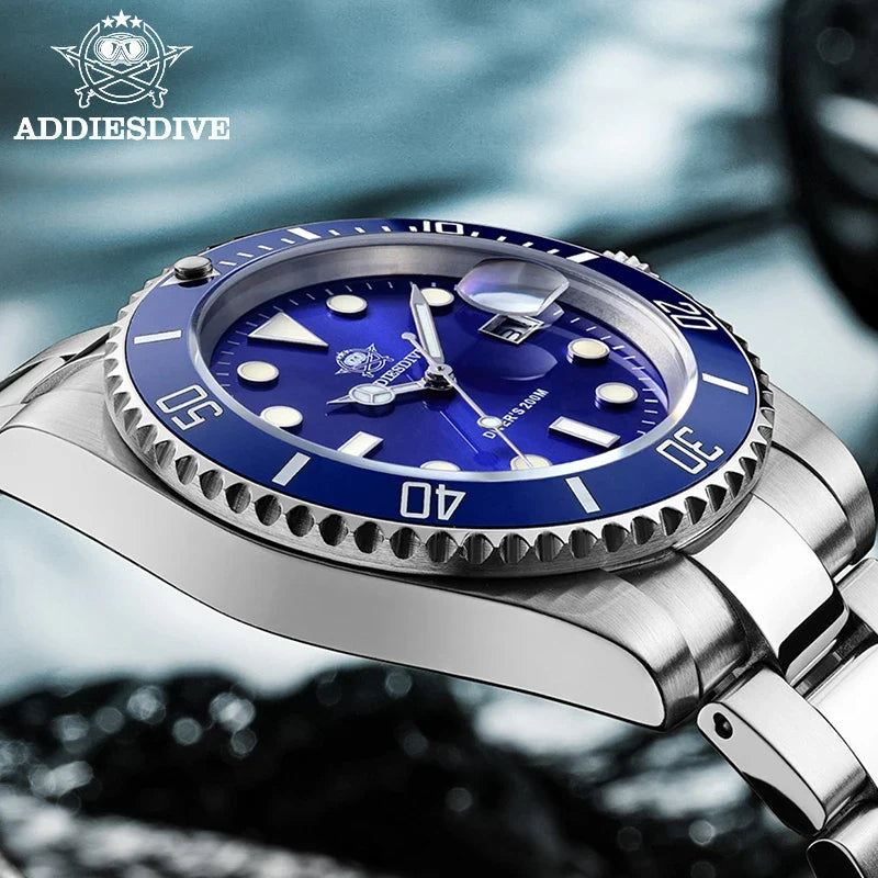 ADDIESDIVE Elite Steel — Reloj de Cuarzo para Hombre con Diseño Deportivo y Elegante